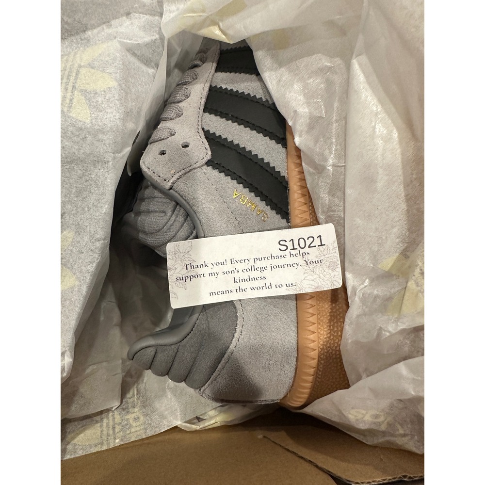Adidas Samba XLG J Kids Grey Black Gum Suede Sneakers JR1635 Size 5Y - Picture 7 of 8